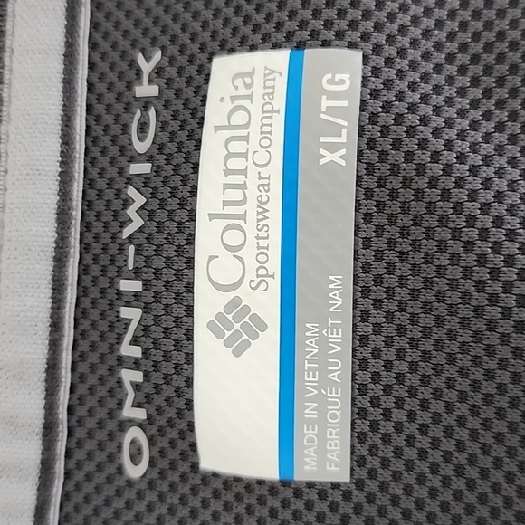 Columbia Charcoal Omni Wick Polo Shirt XL - Picture 2 of 3